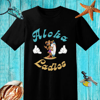 犬おもしろいとレトロなサーフデザイン – アロハ Tシャツ