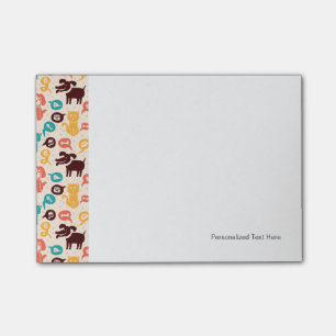 犬おもしろいと猫の柄 ポストイット