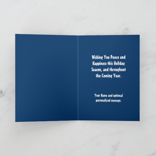 犬おもしろいと鳥の動物のクリスマスカードを歌う シーズンカード (内部)