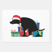 犬おもしろいのクリスマス ラッピングペーパーシート (正面3)