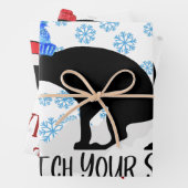 犬おもしろいのクリスマス ラッピングペーパーシート (インサイチュ)