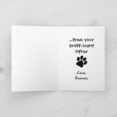 犬おもしろいのフォトカカスタムードで元気 カード (内部)