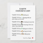 犬おもしろいの可愛いハッピーパパのデイカード シーズンカード (正面)