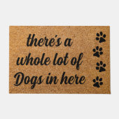 犬おもしろいの多くここペット犬の恋人コーエエントリ ドアマット (正面)