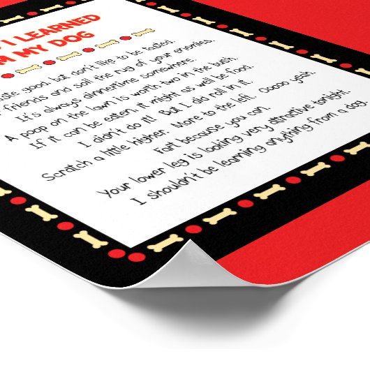 犬おもしろいの学出し物 ポスター (角)