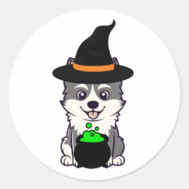犬おもしろいの毛は魔女 ラウンドシール