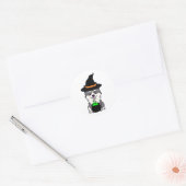 犬おもしろいの毛は魔女 ラウンドシール (封筒)