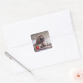 犬おもしろいの スクエアシール (封筒)