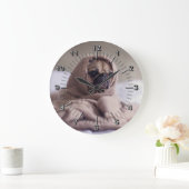 犬おもしろいの ラージ壁時計 (ホーム)