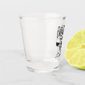 犬おもしろいを一人で飲んもしで家に帰りなさい ショットグラス (左)