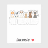 犬おもしろいを座っクールて座る シール (シート)