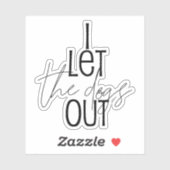 犬おもしろいを放した シール (シート)