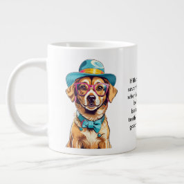 犬おもしろいアドバイス ジャンボコーヒーマグカップ