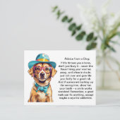 犬おもしろいアドバイス ポストカード (スタンド正面)