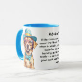 犬おもしろいアドバイス マグカップ (正面左)