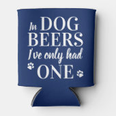 犬おもしろいカスタムのビールで撮ったペットの写真 缶クーラー (正面)
