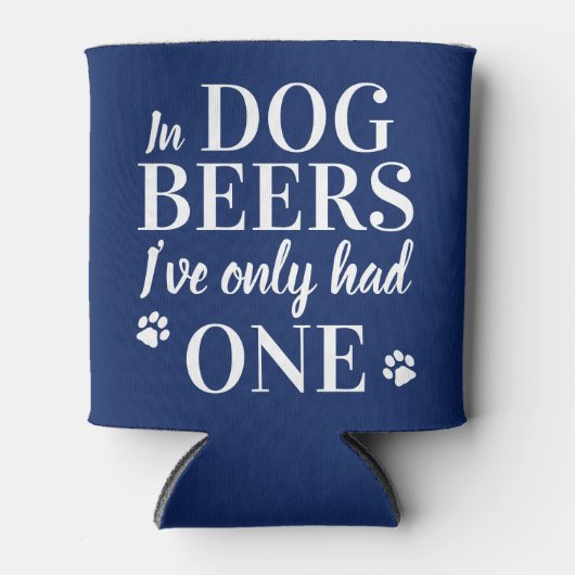 犬おもしろいカスタムのビールで撮ったペットの写真 缶クーラー (正面)