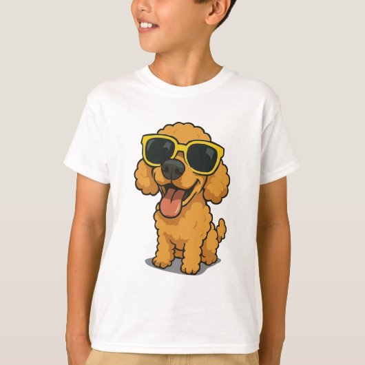 犬おもしろいクールの子供 Tシャツ (正面)
