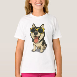 犬おもしろいクールの子供 Tシャツ