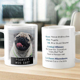 犬おもしろいノベルティムグショットパーソナライズされたフォト文字 コーヒーマグカップ