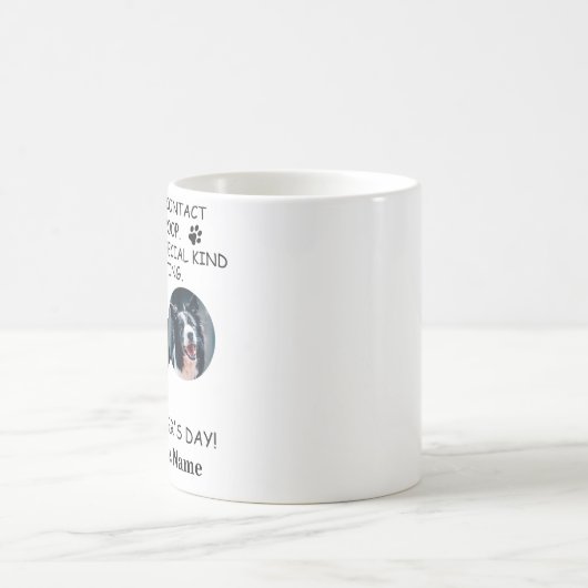 犬おもしろいパパ、犬のウンチの父の日 コーヒーマグカップ (中央)