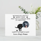 犬おもしろいパーソナライズされたパパ、犬ウンチ父の日 シーズンカード (スタンド正面)