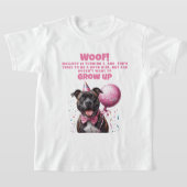 犬おもしろいパーソナライズされた誕生日 Tシャツ (レイダウン)