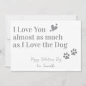 犬おもしろいペットのバレンタインデーが大好き シーズンカード (正面)