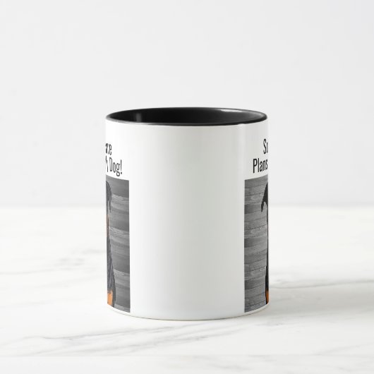 犬おもしろいロットワイラー計画 マグカップ (中央)