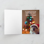 犬おもしろい好きのクリスマスカード カード (内部)