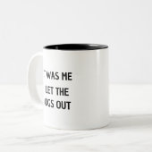 犬おもしろい好きを追い出した ツートーンマグカップ (正面左)