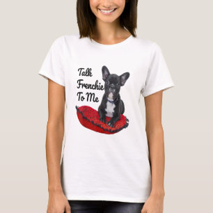 犬おもしろい好きママ犬のために私にフランス語を話す Tシャツ