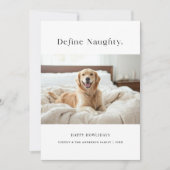 犬おもしろい好き写真を定義したペットいけなのクリスマス シーズンカード (正面)