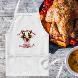 犬おもしろい好き、クリスマス、フェスティバル スタンダードエプロン