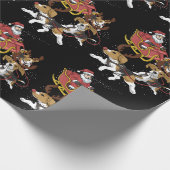 犬おもしろい恋人のためのビーグル犬のクリスマスギフト ラッピングペーパー (角)