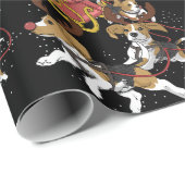 犬おもしろい恋人のためのビーグル犬のクリスマスギフト ラッピングペーパー (ロールコーナー)