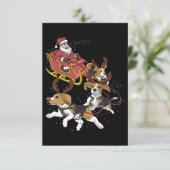 犬おもしろい恋人のためのビーグル犬のクリスマスギフト 出欠カード (スタンド正面)