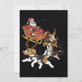 犬おもしろい愛好家向けのビーグル犬のクリスマスプレゼント 案内状 (正面)
