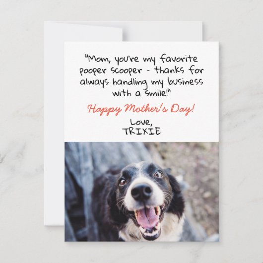 犬おもしろい母の日のカードから可愛い ノートカード (正面)