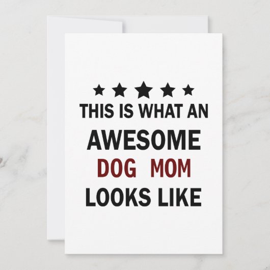 犬おもしろい素晴らし母/犬の恋人トレンディー シーズンカード (正面)