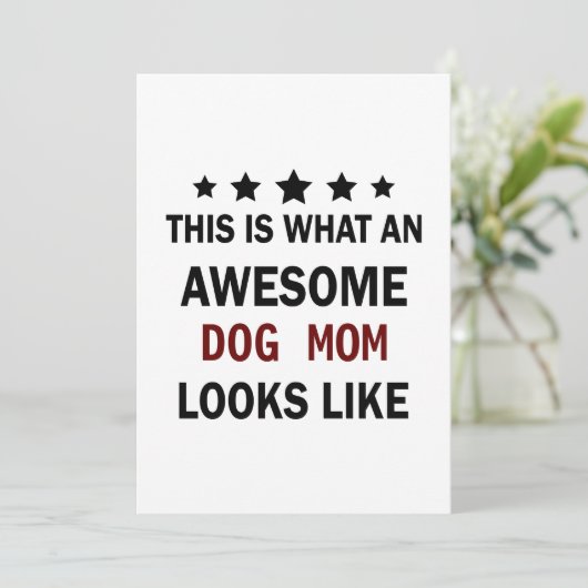 犬おもしろい素晴らし母/犬の恋人トレンディー シーズンカード (スタンド正面)