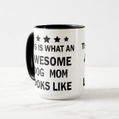 犬おもしろい素晴らし母/犬の恋人トレンディー マグカップ (正面左)