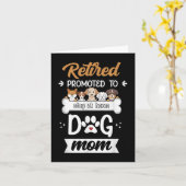 犬おもしろい退職した母ギフト可愛いペット恋人デザイン カード (黄色い花)