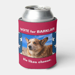 犬おもしろいUSAの選挙おもしろいキャンペーンの写真に投票 缶クーラー