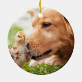 犬およびひよこ セラミックオーナメント (裏面)