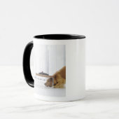 犬およびテーブル マグカップ (正面左)