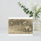 犬およびフクロウ ポストカード (スタンド正面)