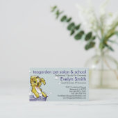 犬およびペットトリマー-小犬の泡風呂 予約カード (スタンド正面)