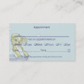 犬およびペットトリマー-小犬の泡風呂 予約カード (裏面)