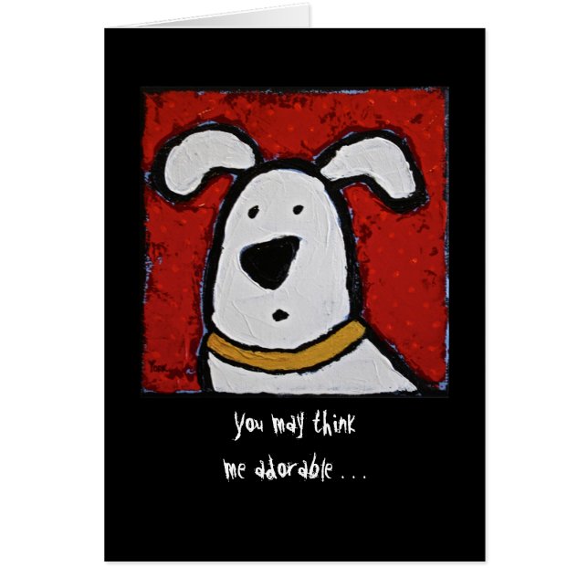 犬および天使のおもしろカード (正面)